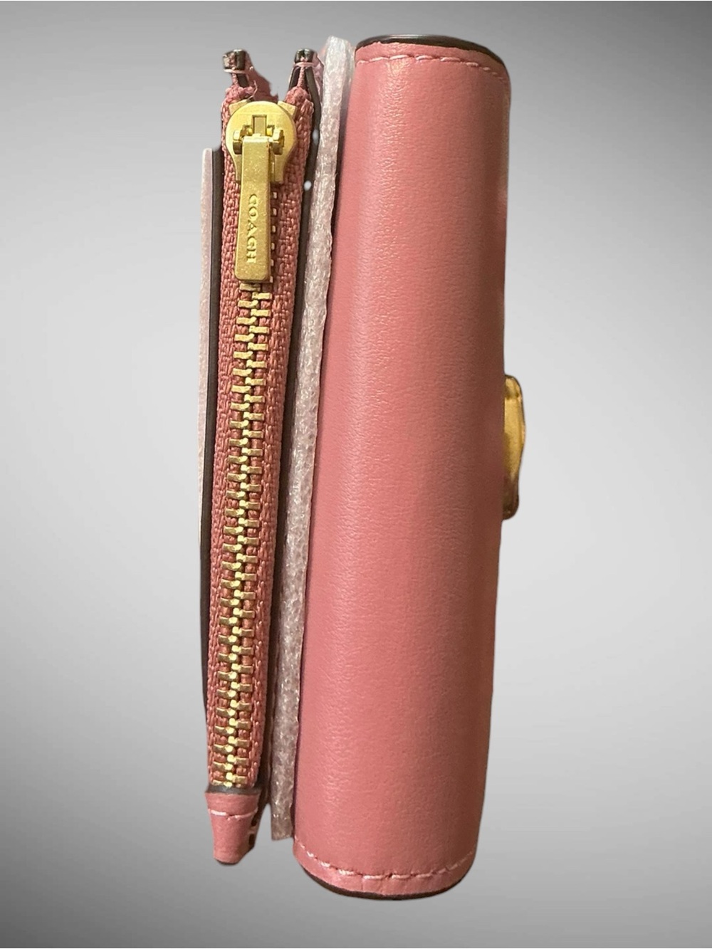 Coach Essential Card Holder Wallet Peony Refined Leather CZ111 NWT - Picture 6 of 14